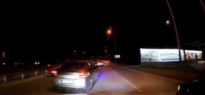 Bursa'da makas atan sürücü böyle görüntülendi