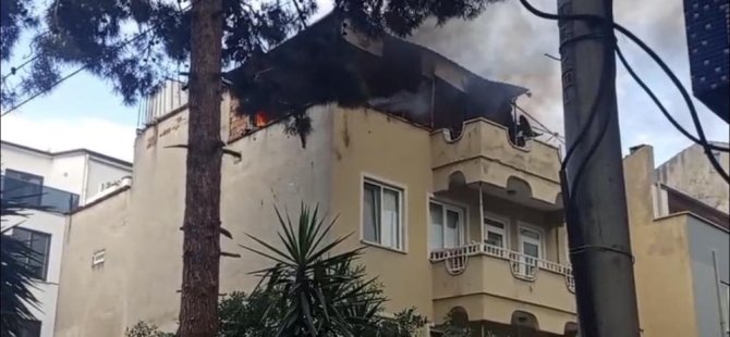 Bursa'da çatı yangını mahallede paniğe neden oldu