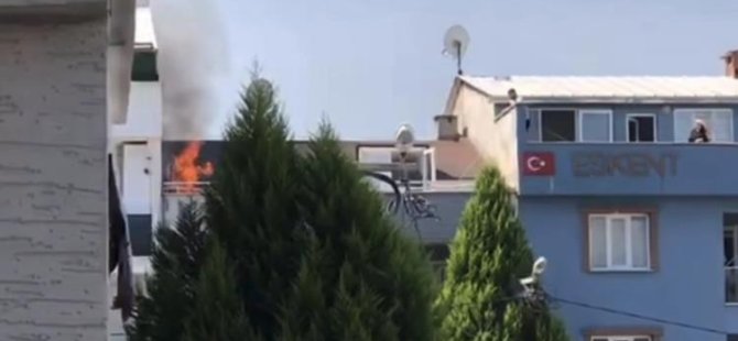 Bursa'da korkutan çatı yangını