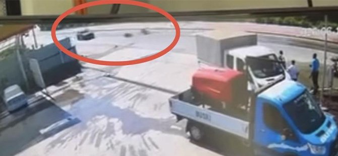Bursa'da su birikintisine giren motosiklet sürücüsü, ölümden döndü