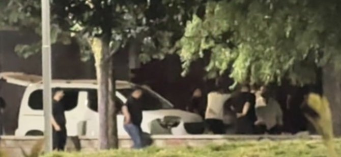 Bursa'da parkta tekme tokat kavga