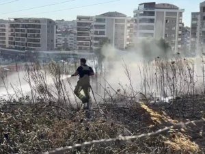 Bursa'da otluk alanda korkutan yangın