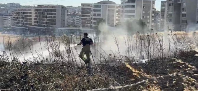 Bursa'da otluk alanda korkutan yangın