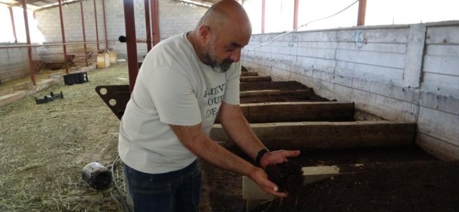 Bursa'da bahçesinde ürettiği solucan gübresi gelir kaynağı oldu