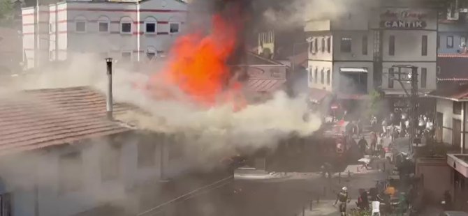 Bursa'da tarihi çarşıda büyük yangın!