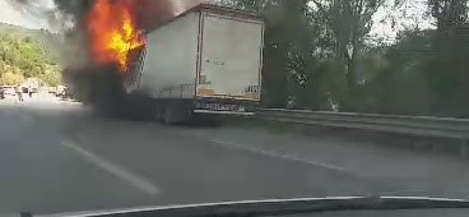 Gemlik'te tır yangını!