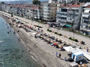 Mudanya’da plajlar ful çekiyor