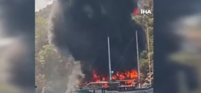 Gezi teknesi alev aldı: 115 kişi suya atladı!