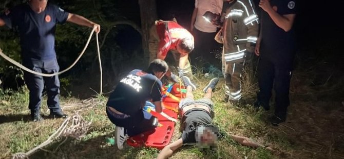 Manevra yaparken uçurumdan düştü!