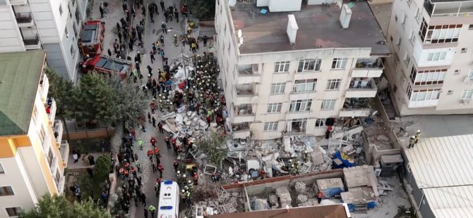 Çöken binanın beton örneklerinde deniz kabuğu görüldü