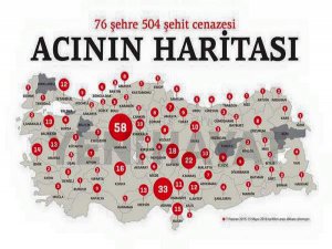 Acının haritası yayınlandı