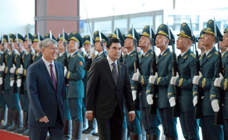 Türkmen lider Kırgızistan'da