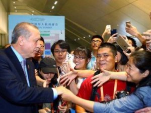 Çin'de Erdoğan izdihamı