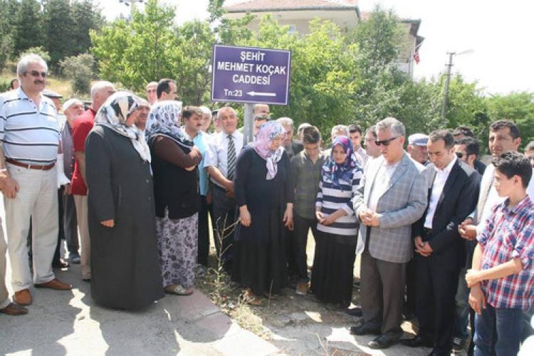Şehit Mehmet Koçak’ın ismi caddeye verildi