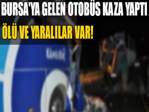 Yolcu otobüsü kaza yaptı