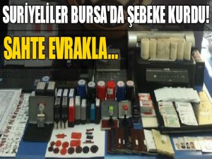 Bursa'da Suriyeliler şebeke kurdu