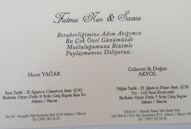 İşte şehit polisin bastırdığı düğün davetiyesi