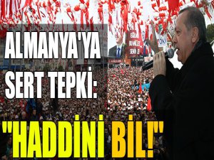 Almanya'ya sert tepki: Haddini bil!