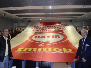 Bursa'da 'Hayır' pankartı indirildi