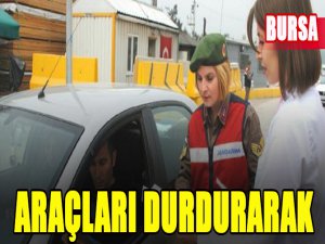 Jandarma araçları durdurdu