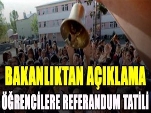 Okullara referandum tatili