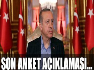 Erdoğan'dan anket açıklaması!