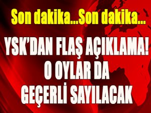 YSK’dan son dakika flaş açıklama