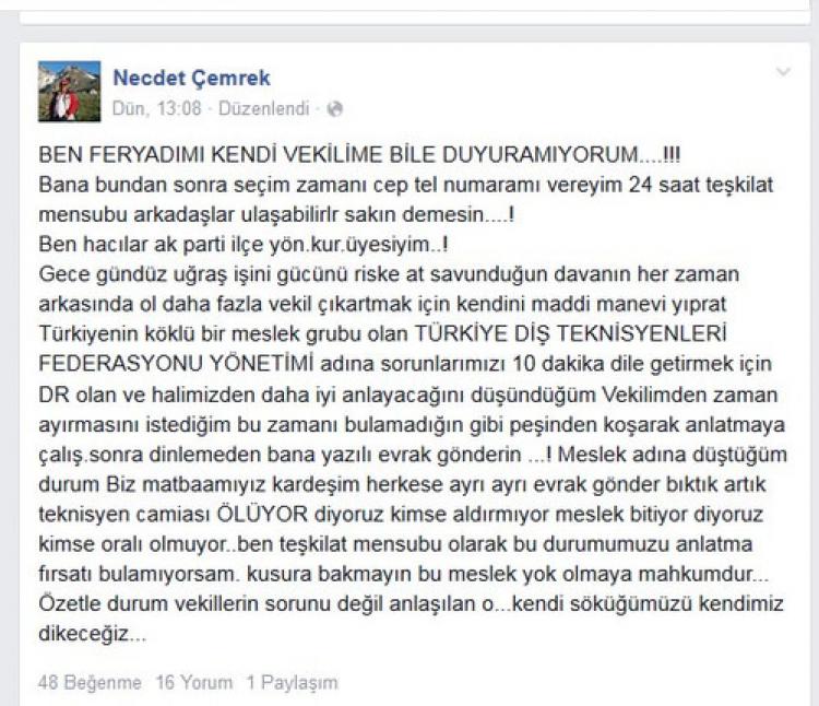 AK Partili Çemrek: Ben feryadımı kendi vekilime bile duyuramıyorum
