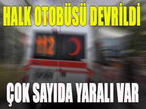 Halk otobüsünün freni patladı