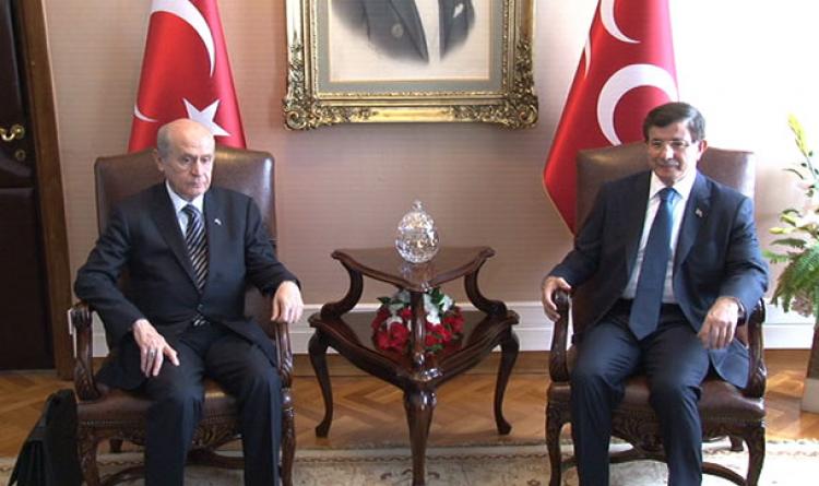 Bahçeli-Davutoğlu görüşmesi sona erdi