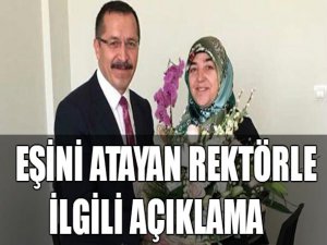 Bakan'dan o rektörle ilgili açıklama