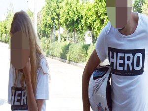 Hero' tişörtü giyen sevgililere gözaltı