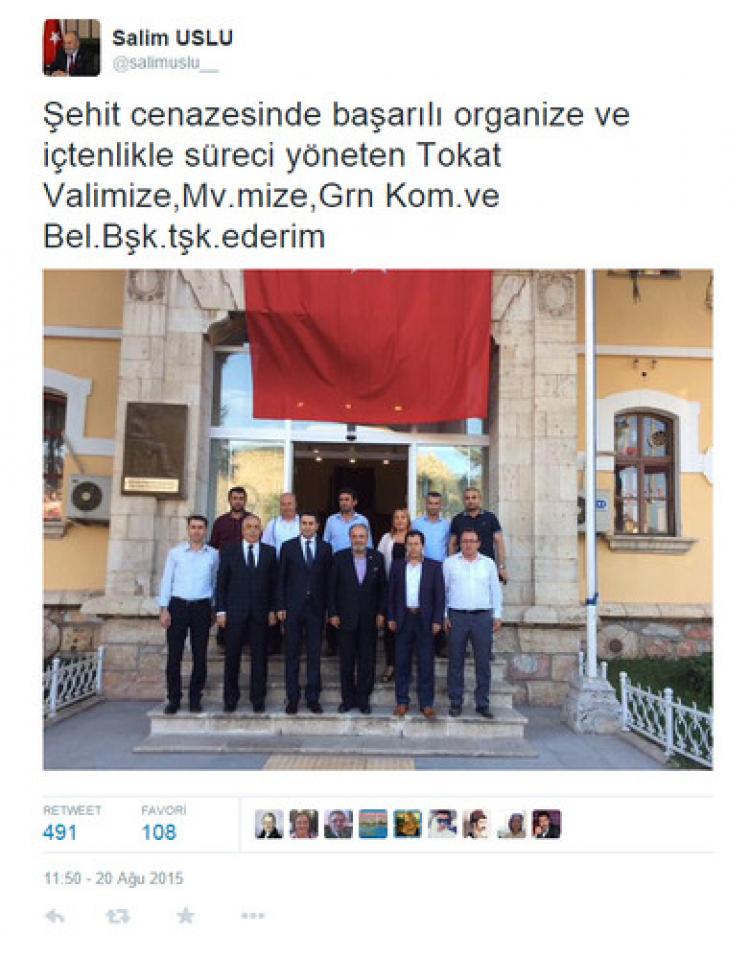 Ak parti' li vekilin Şehit cenazesi için 'başarılı organize' teşekkürü