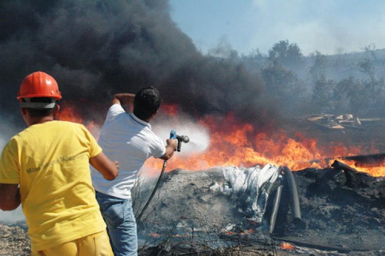 Bodrum alevlere teslim oldu