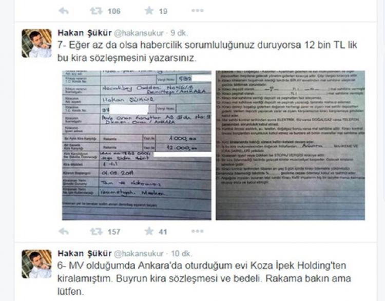 Hakan Şükür: Havale ettiğim para ev kirası