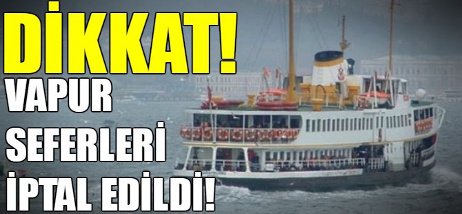 İDO'dan sefer iptali