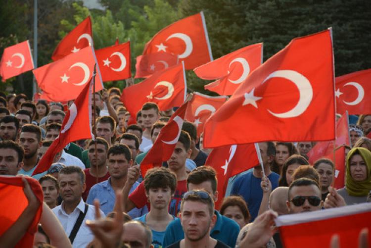 Terör yürüyüşünde AKP'ye tepki