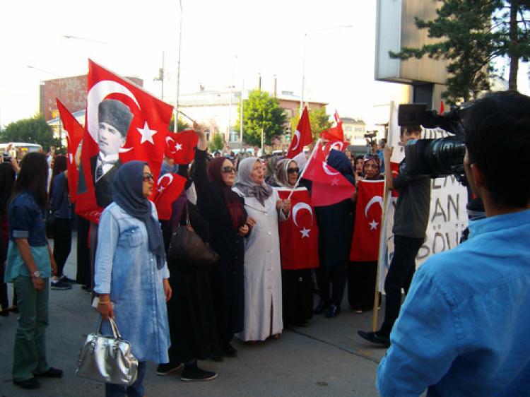 Erzurum’da Dağlıca baskını protesto edildi