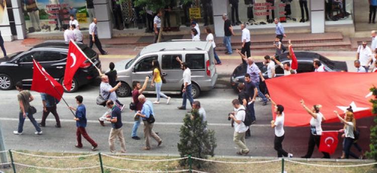 Samsun'da terör lanetlendi