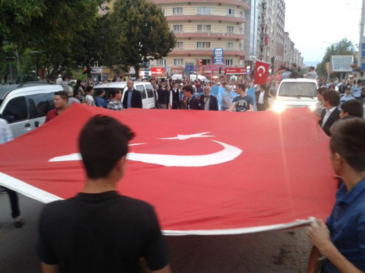 Kütahya'da şehide saygı, teröre tepki için yürüyüş yapıldı