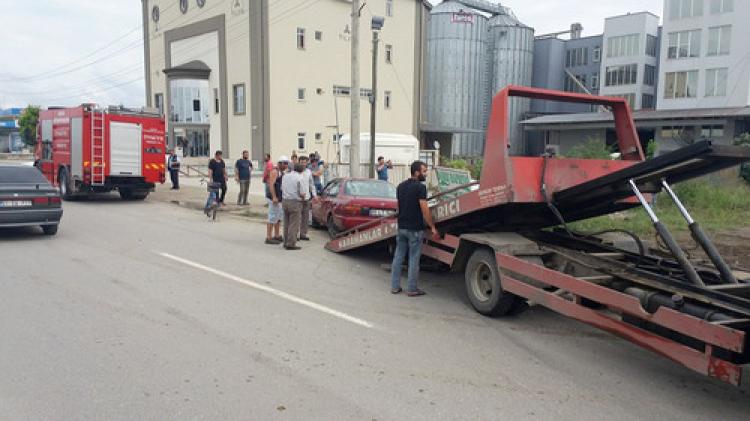 Çarşamba’da trafik kazası: 2 yaralı