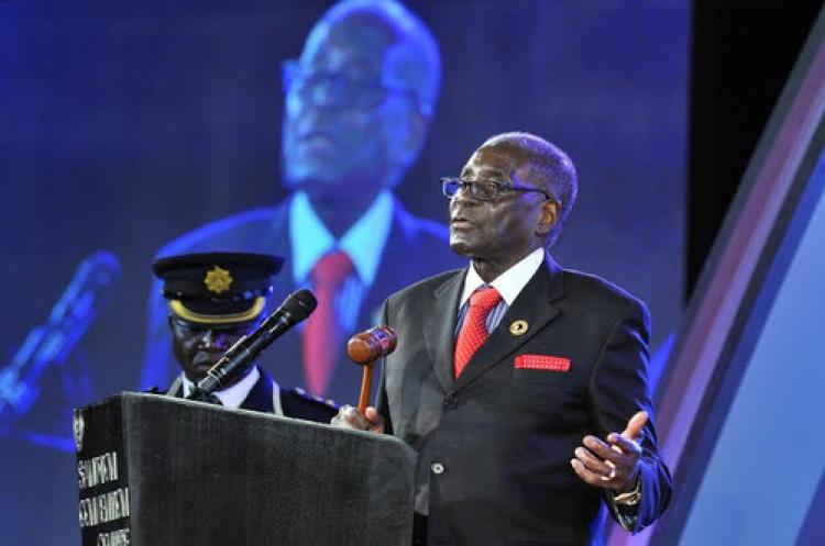Zimbabve lideri yanlış metin okudu