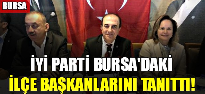 İYİ Parti Bursa'daki ilçe başkanlarını tanıttı