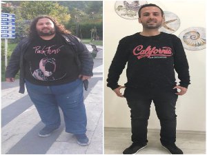 124 kilo verip, hayallerine kavuştu