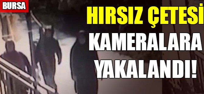 Hırsız çetesi kameralara yakalandı!