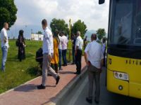 Bursa'da otobüs şoförünün dikkatsizliği!