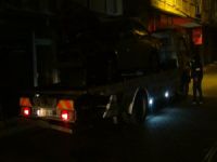 Bursa'da araç alev alev yandı
