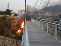 Bursa'da köprü alev alev yandı