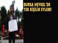 Heykel'de duran adam eylemi !