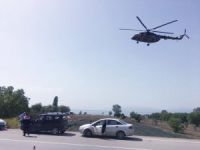 Bursa'da helikopterli trafik denetimi